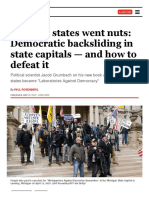 How The States Went Nuts - Democratic Backsliding in State Capitals - and How To Defeat It