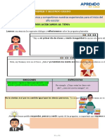 1° y 2° Grado - Reconociéndonos para el inicio escolar