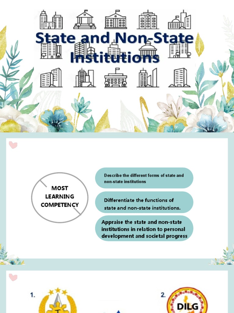State and Non-State Institutions Overview | PDF | Banks | Interest