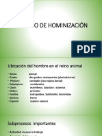 Proceso de Hominización Antropologia