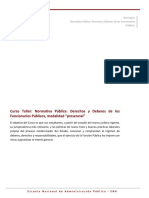 Normativa Pública Derechos y Deberes de Los Funcionarios Públicos