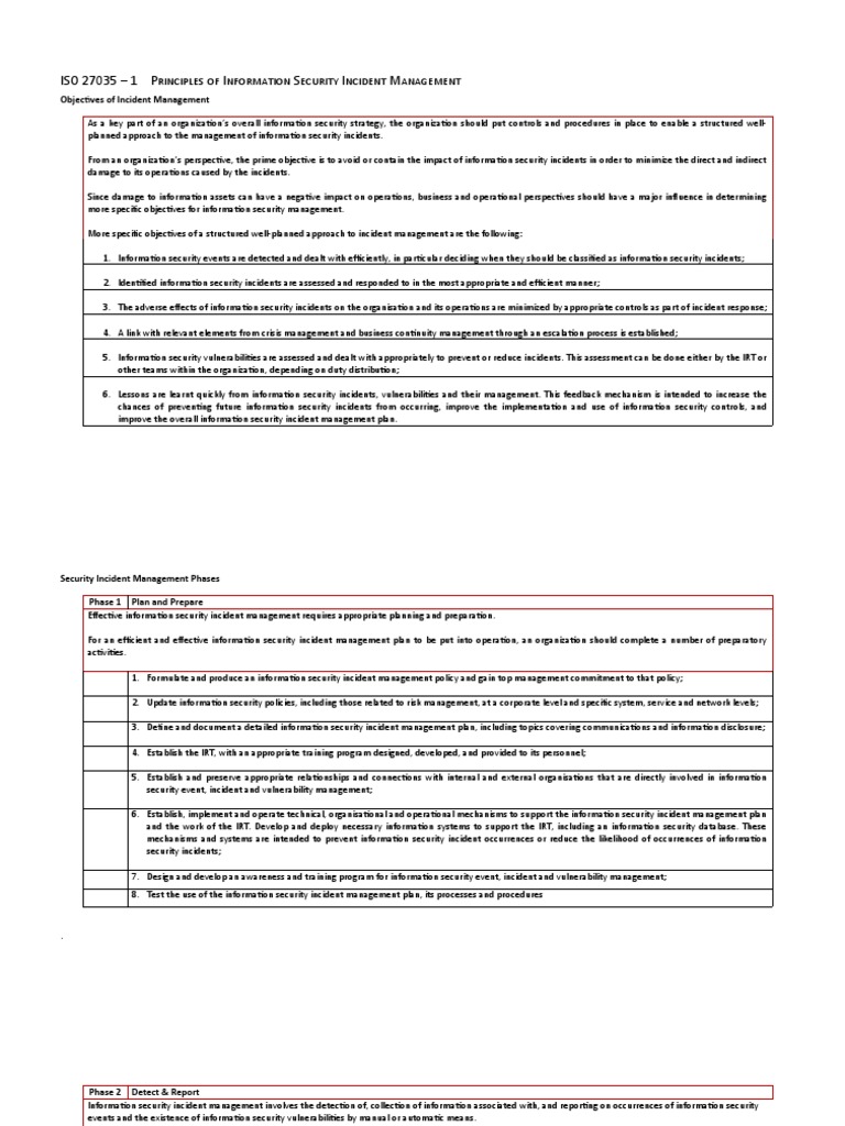 ISO 27035 - Security - Incident | PDF | Information Security | Incident ...
