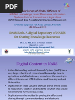 Krishikosh: A Digital Repository of Nares For Sharing Knowledge Resources