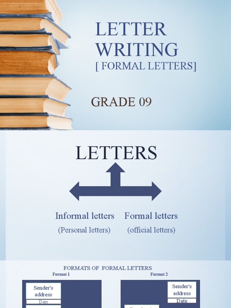 Grade 9 Formal Letter Writing Guide | PDF | Career & Growth | Language ...