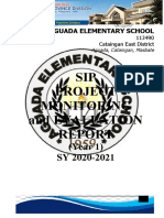 SIP Project Monitoring Report 2020-2021 Matayum