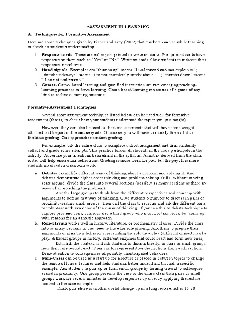 ASSESSMENT IN LEARNING PDF Mobile App Cognitive Science