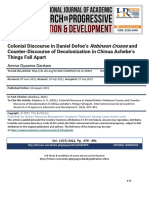 Colonial Discourse in Daniel Defoes Robinson Crusoe and Counter Discourse of Decolonization in Chinua Achebes Things Fall Apart