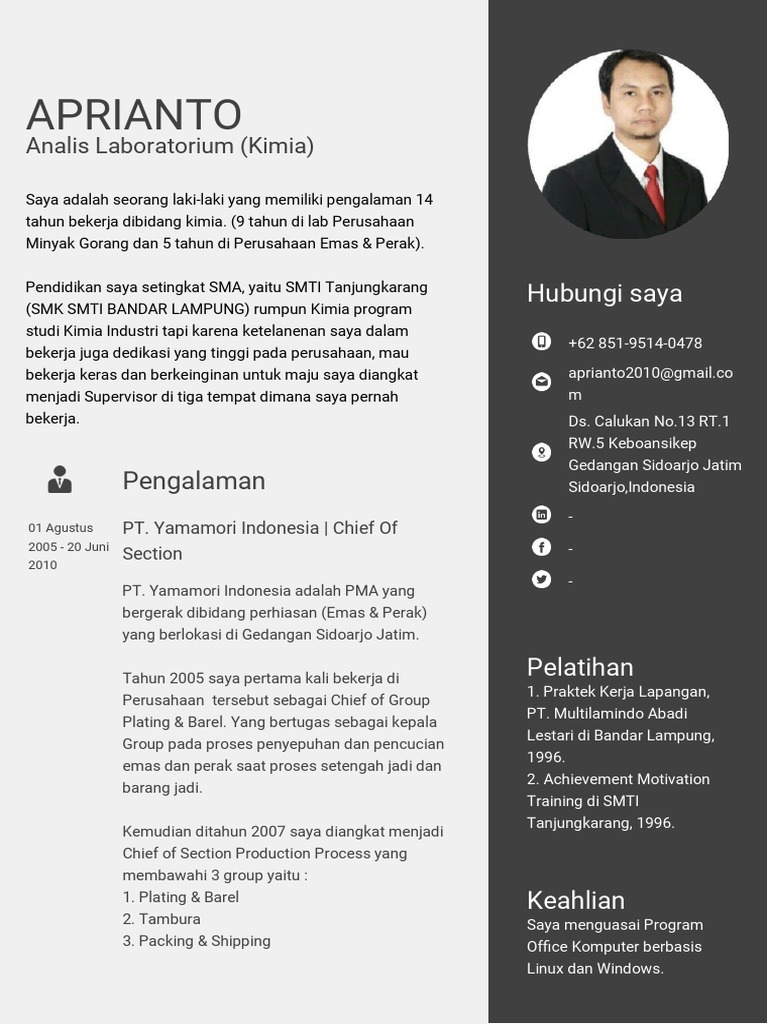 Aprianto CV | PDF