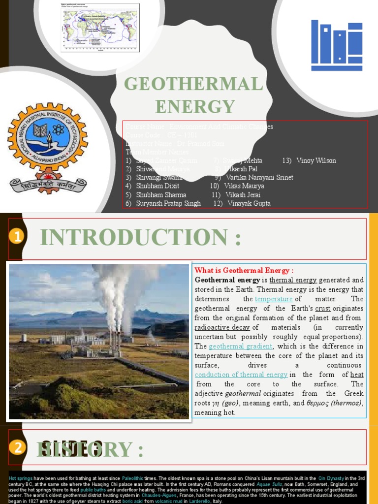 Geothermal Energy Pdf Geothermal Energy Energy Development