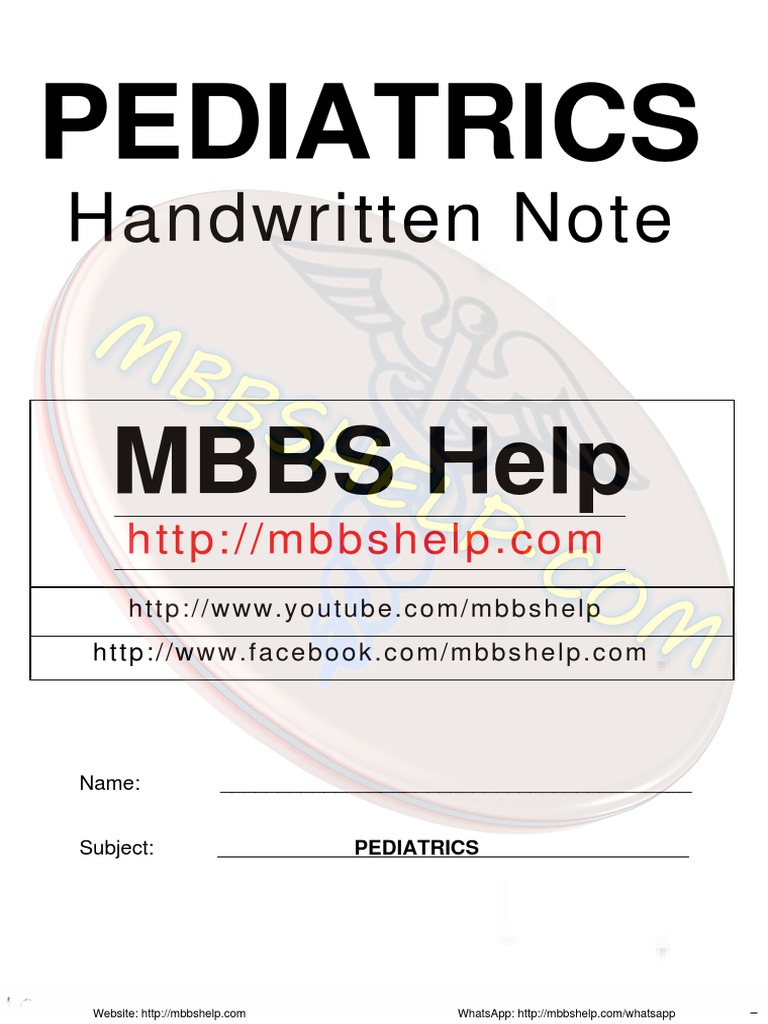 Free MBBS Pediatrics Notes PDF | PDF | Social Science | Foreign ...