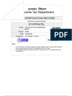 Pan Verification Record EYVPP2472L: Permanent Account Number