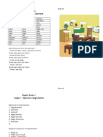 English Grade 6 Subject: Things in The Classroom