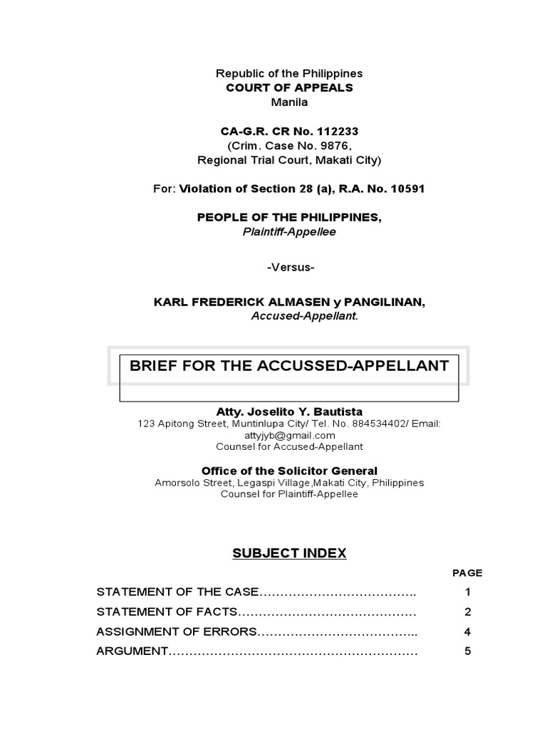 Sample Cover Page and Subject Index | PDF | Miranda V. Arizona | United ...