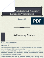 Computer Architecture & Assembly Language Programming: Lecture-05