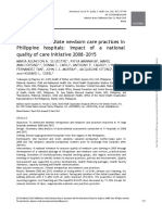 Improving Immediate Newborn Care Practices in Philippine Hospitals: Impact of A National Quality of Care Initiative 2008-2015