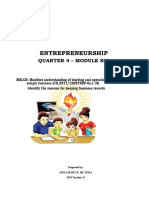 Entrepreneurship: Quarter 4 - Module Six