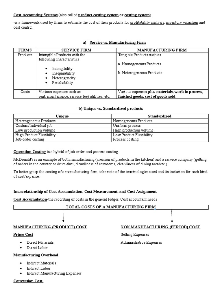 Cost Accounting Systems PDF Cost Cost Accounting