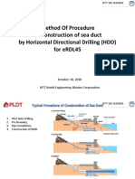 Method of Procedure For Construction of Sea Duct by Horizontal Directional Drilling (HDD) For eRDL45