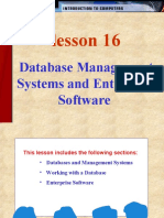 Lesson 16: Database Management Systems and Enterprise Software