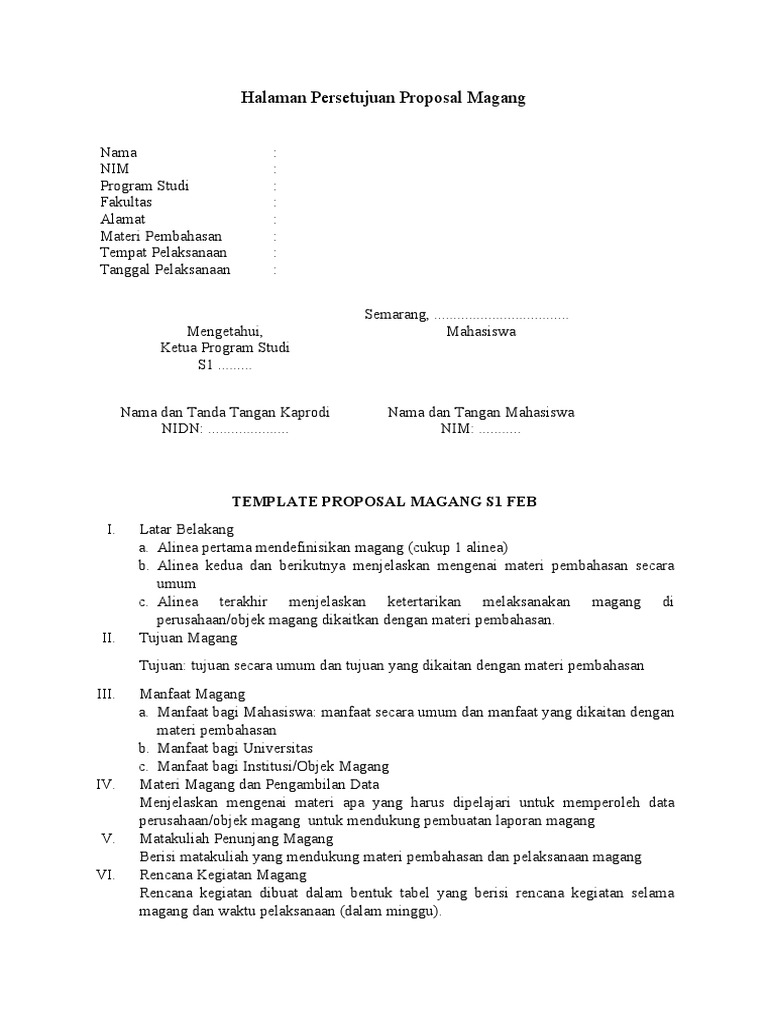 Template proposal magang pdf
