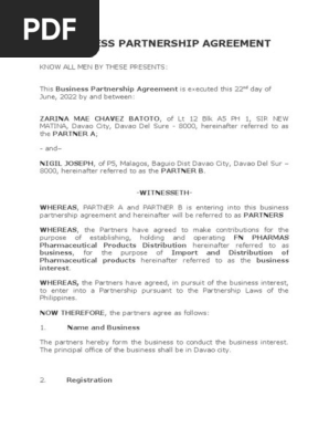 BUSINESS PARTNERSHIP AGREEMENT