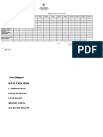 Republic of The Philippines Region Iii - Central Luzon Schools Division of Bulacan District of Bocaue Taal Elementary School