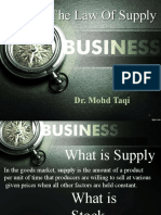 The Law of Supply: Dr. Mohd Taqi