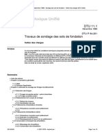 DTU 11.1 Travaux de Sondage Des Sols de Fondation