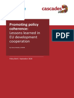 Promoting Policy Coherence:: Lessons Learned in EU Development Cooperation