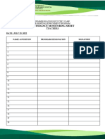 Attendance Monitoring Sheet: Teachers