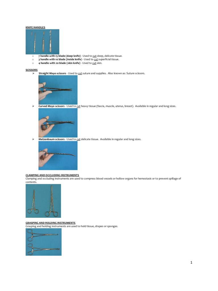 Tools and Instruments Overview | PDF