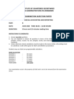 Financial Accounting and Reporting June 2020 Question Paper