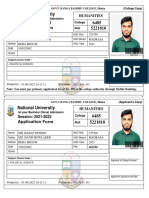 National University: Application Form