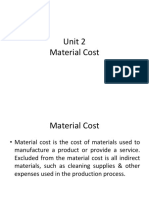 Material Cost and Control