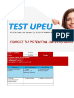 Test Upeu: Nombre y Apellidos: Celular: Colegio