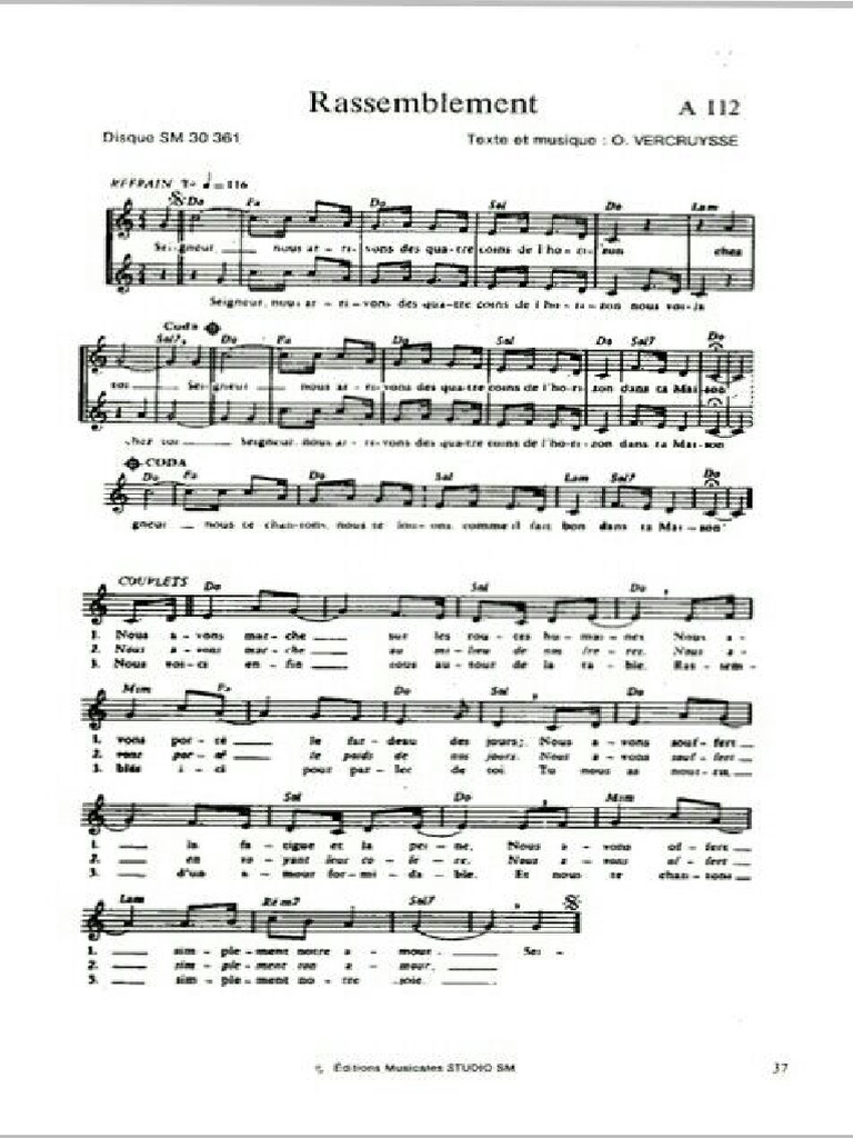 Seigneur Nous Arrivons Des Quatre Coins PDF