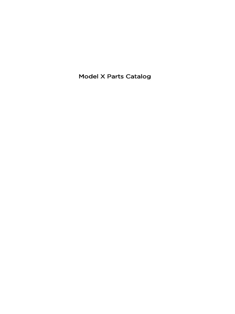 Model X Parts Catalog PDF Trunk (Car) Transport