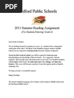 Download Grade 6 Summer Reading 2011 by Medford Public Schools and City of Medford MA SN58390031 doc pdf