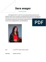 Sara Seager: Female Scientist