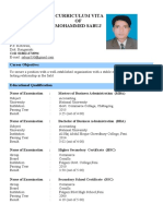 CV of Mohammed Sabuj