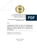 Correlación entre propiedades de suelos del cantón Pillaro