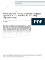 Intrinsically Ionic Conductive Cellulose Nanopapers Applied As All Solid Dielectrics For Low Voltage Organic Transistors