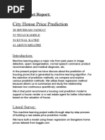 City House Price Prediction: Mini Project Report