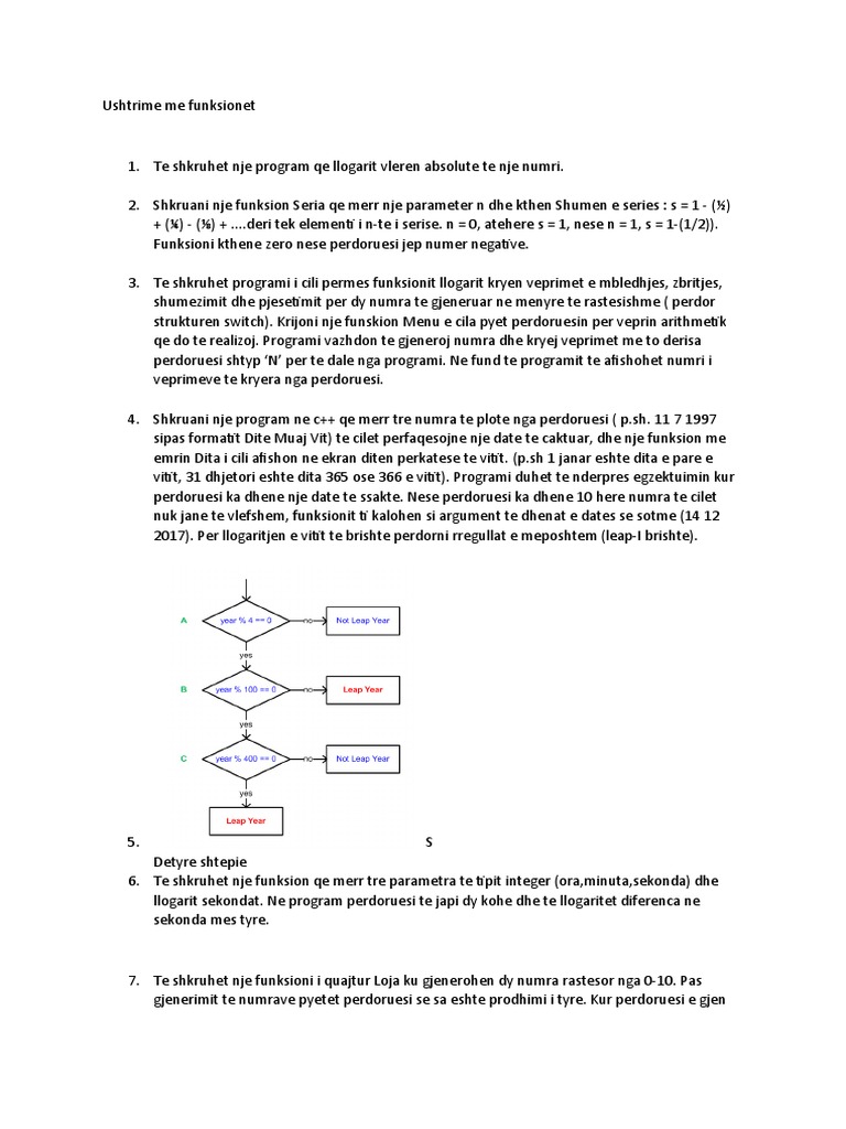 Ushtrime Funksionet Pdf