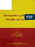 Linnik, Iosif v. Ostrovskii - Decomposition of Random Variables and Vectors-Amer Mathematical Society (1977)