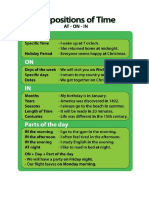 Prepositions of Time