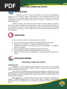 Traditional Games and Sports: Physical Activities Towards Health and Fitness IV