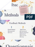 Feedbac K Methods: Presenter: Chiclet T. Alfeche