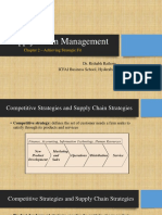 Supply Chain Management: Chapter 2 - Achieving Strategic Fit
