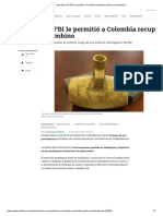Operativo Del FBI Le Permitió A Colombia Recuperar Tesoro Precolombino